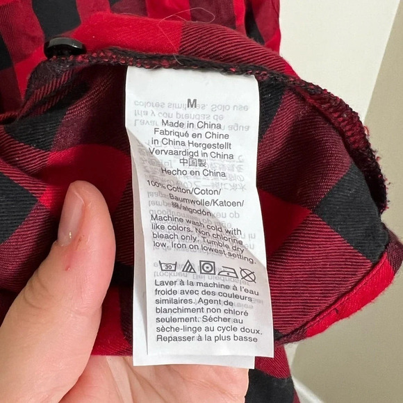 Madewell • Flannel Tie-Front Shirt in Buffalo Check - Picture 8 of 9